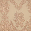 Ecru with Gold Damask Lattice Brocade Fabric - Rex Fabrics