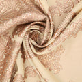 Ecru with Gold Damask Lattice Brocade Fabric - Rex Fabrics