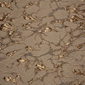 Beige and Metallic Gold Abstract Brocade Fabric - Rex Fabrics