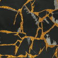 Gold Lurex Abstract on Black Background Brocade Fabric - Rex Fabrics