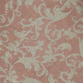 Light Pink with Silver Metallic Arabesques Brocade Fabric - Rex Fabrics