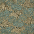 Aqua and Gold Abstract Brocade Fabric - Rex Fabrics