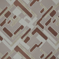 Beige and White Geometric Textured Brocade Fabric - Rex Fabrics