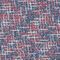 Red, Blue and White Abstract Texture Threaded Tweed Boucle - Rex Fabrics