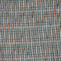 Green and Orange Abstract Texture Threaded Tweed Boucle - Rex Fabrics