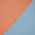 Blue & Salmon Solid Double Faced Silk & Wool Blend Fabric - Rex Fabrics