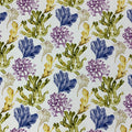 Palmeiras 55 Coral Reef Purple Green Printed Fabric - Rex Fabrics