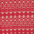 Red Abstract Embroidered Guipure Cotton Lace - Rex Fabrics