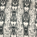 Silver and Black Snake Skin Print Stretch Printed Satin Silk Fabric - Rex Fabrics
