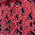 Red Abstract Textured Brocade Fabric - Rex Fabrics