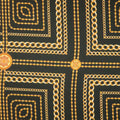 Gold Chains on Black Background Printed Silk Charmeuse Fabric - Rex Fabrics