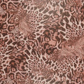 Pale Brown Leopard Printed Silk Chiffon Fabric - Rex Fabrics