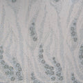 White Beaded with Rhinestones Abstract Embroidered Tulle Fabric - Rex Fabrics