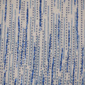 Blue Sequins and Beads Rain Embroidered Tulle Fabric - Rex Fabrics