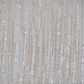 Peach Sequins and Beads Rain Embroidered Tulle Fabric - Rex Fabrics