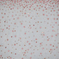 Coral Sequins and Bugle Beads with Feathers Embroidered Tulle Fabric - Rex Fabrics