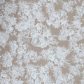 Ivory Hand Painted Florals on Sheer Silk Organza Fabric - Rex Fabrics