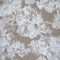 Ivory Hand Painted Florals on Sheer Silk Organza Fabric - Rex Fabrics