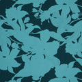 Aqua and Teal Floral Double Faced Textured Brocade Fabric - Rex Fabrics