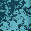 Aqua and Teal Floral Double Faced Textured Brocade Fabric - Rex Fabrics