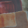 Brick Red and Orange Squares Modern Abstract Printed Chiffon Fabric - Rex Fabrics