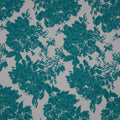 Aqua and White Floral Textured Brocade Fabric - Rex Fabrics