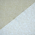 Beige and White Double Face Reversible Abstract Textured Brocade Fabric - Rex Fabrics