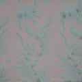 Mint Green Floral Bugle Beads Embroidered Tulle Fabric - Rex Fabrics
