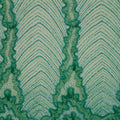 Green Modern Abstract Bugle Beads and Sequins Embroidered Tulle Fabric - Rex Fabrics