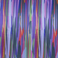 Purple Fuchsia Multicolored Abstract Paintings Printed Silk Charmeuse Fabric - Rex Fabrics