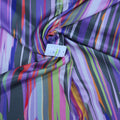 Purple Fuchsia Multicolored Abstract Paintings Printed Silk Charmeuse Fabric - Rex Fabrics