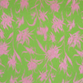 Neon Green with Blush Floral Embossed Reversible Textured Jacquard Brocade Fabric - Rex Fabrics