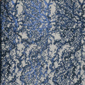 Dark Blue Sequins and Embroidery Florals on Embroidered Tulle Fabric - Rex Fabrics