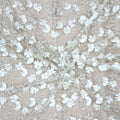 Off White Pearls Sequins 3D Florals on Embroidered Tulle Fabric - Rex Fabrics