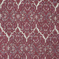 Wine Bugle Beads and Sequins Ikat on Embroidered Tulle Fabric - Rex Fabrics