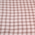 White with Brown Plaid Outlet Linen Suiting Holland & Sherry Fabric - Rex Fabrics