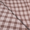 White with Brown Plaid Outlet Linen Suiting Holland & Sherry Fabric - Rex Fabrics