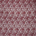 Burgundy Bugle Beads and Sequins Floral on Embroidered Tulle Fabric - Rex Fabrics