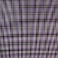 Purple and Charcoal Check Plaid Luxury Super 130's Holland & Sherry Fabric - Rex Fabrics
