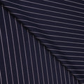 Navy with White Chalk Stripe Crispaire Holland & Sherry Fabric - Rex Fabrics