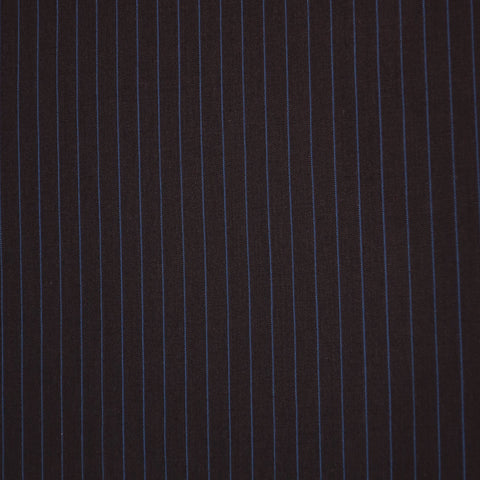 Black with Blue Stripes Snowy Mountain Lightweight Holland & Sherry Fabric - Rex Fabrics