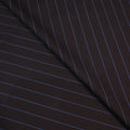 Black with Blue Chalk Stripes Sony River Holland & Sherry Fabric - Rex Fabrics