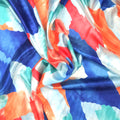 Multicolored Splatter Abstract Charmeuse Polyester Fabric - Rex Fabrics