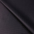 Shiny Charcoal Stripes Acetate & Cotton Formal Dinner Jacket Ariston Fabric - Rex Fabrics