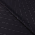 Charcoal Black Stripes Diamond Doppio Ritorto Ariston Fabric - Rex Fabrics
