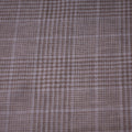 Ivory and Light Beige Plaid Windowpane Wool Ariston Fabric - Rex Fabrics