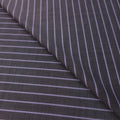 Charcoal and Blue Stripe Diamond Superfine Ariston Fabric - Rex Fabrics
