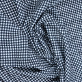 Black and White Houndstooth Crepe Printed Polyester - Rex Fabrics