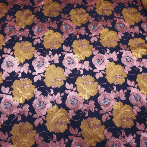 Multicolored  Floral Silk Brocade - Rex Fabrics