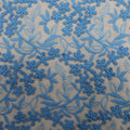 Blue and White Floral Embroidery Cotton - Rex Fabrics